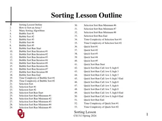 Overview of Sorting Algorithms