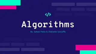 Algorithms and Sorting Methods