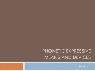 Phonetic Expressive Means and Devices in Language