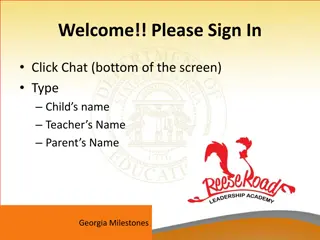 Reese Road Leadership Academy Virtual GMAS Parent Night