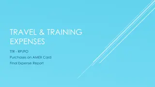 Travel and Training Expenses Final Report Guidelines