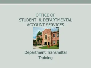 University Funds Deposit Procedures and Transmittal Form Guidelines