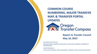 Transfer Council Updates and Subcommittee Progress - May 2023