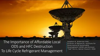 Sustainable Refrigerant Management: Local Destruction & Montreal Protocol Strengthening