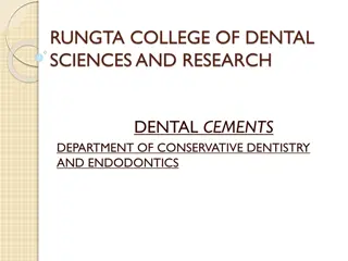 Zinc Polycarboxylate Cement in Dental Sciences