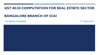 Computation for Real Estate Sector in Bangalore Branch of ICAI