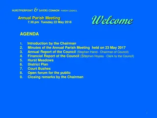 Hurstpierpoint & Sayers Common Parish Council Annual Meeting Overview