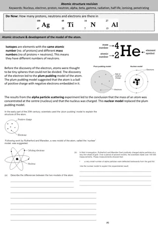 Atomic Structure and Radiation Phenomena