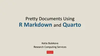 Creating Beautiful Documents with R Markdown and Quarto