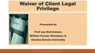 Understanding Waiver of Client Legal Privilege in Civil Law