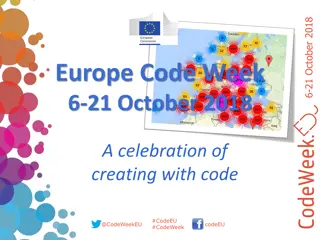 Celebrate Europe Code Week: October 6-21, 2018