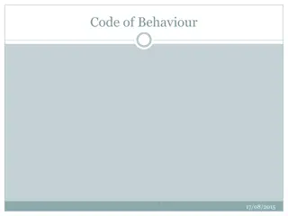 Guidelines for Developing and Implementing Codes of Behavior in Schools