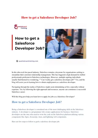 How to get a Salesforce Developer Job