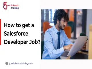 How to get a Salesforce Developer Job.