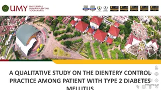 Dietary Control Practices in Patients with Type 2 Diabetes Mellitus