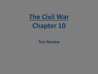 The Civil War Chapter 10 Test Review - Key Concepts and Figures