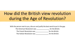 British Perspectives on Revolution in the Age of Revolution