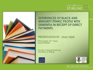 The Intersection of Dementia, BME Communities, and Direct Payments in Scotland