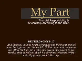 Biblical Principles of Financial Responsibility and Stewardship