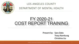 Los Angeles County Department of Mental Health FY 2020-21 Cost Report Training