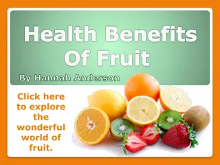 Health Benefits  Of Fruit