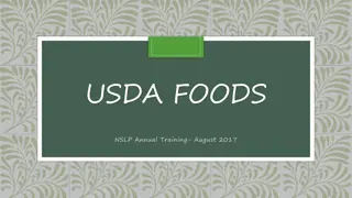 USDA Foods Program Overview: School Lunch Program Details