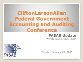 Federal Government Accounting and Auditing Conference Update