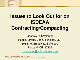 Key Considerations for ISDEAA Contracting and Compacting