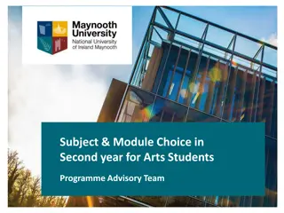 Second Year Pathways and Module Choices for Arts Students