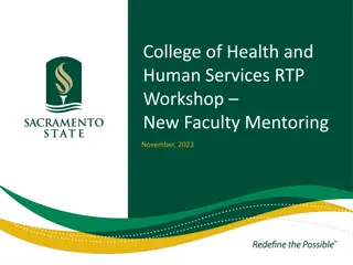 Faculty Mentoring Workshop in Health and Human Services