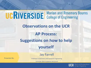 UCR AP Process and Improving BCOE Procedures