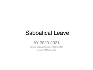 Sabbatical Leave Application Guidelines for AY 2020-2021