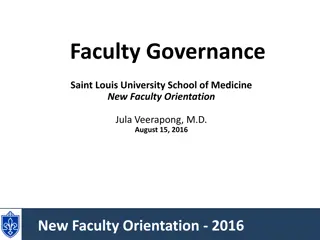 Faculty Governance at Saint Louis University School of Medicine