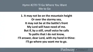 Inspirational Hymn: I'll Go Where You Want Me to Go