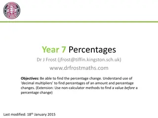 Percentages - Dr. Frost's Year 7 Math Lesson