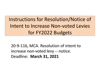 Guidelines for Increasing Non-Voted Levies in FY2022 Budgets