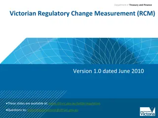 Understanding the Victorian Regulatory Change Measurement (RCM)