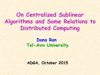 Understanding Sublinear Algorithms and Graph Parameters in Centralized and Distributed Computing