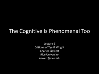 Phenomenal Consciousness: Reducibility, Variation, and Cognitive Phenomenology