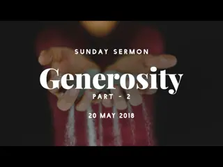 Exploring Various Aspects of Generosity and Tithing Throughout History