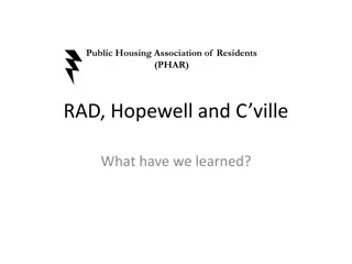 Insights from Public Housing Association of Residents (PHAR) RAD in Hopewell and Cville