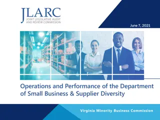 Performance Evaluation of Virginia SBSD and Growth Support for Small Businesses