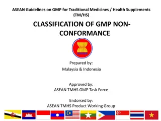 ASEAN Guidelines on GMP for Traditional Medicines - Classification of GMP Non-Conformance