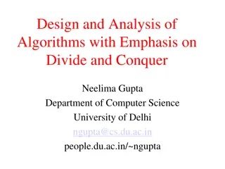 Algorithms Design and Analysis with Divide and Conquer Approach