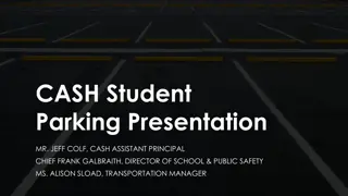 CASH Student Parking Updates for 2022-2023 School Year