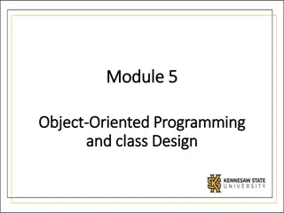 Understanding Object-Oriented Programming and Class Design