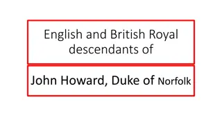 English and British Royal Descendants of John Howard, Duke of Norfolk