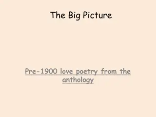 Pre-1900 Love Poetry: The Big Picture