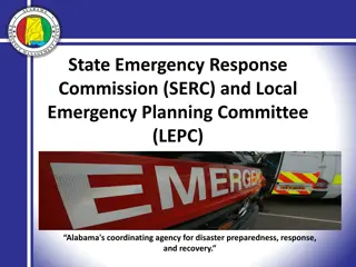 Alabama State Emergency Response Commission (SERC) and Local Emergency Planning Committee (LEPC)