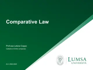 Comparative Law Course Overview for A.Y. 2022-2023 by Prof.ssa Letizia Coppo